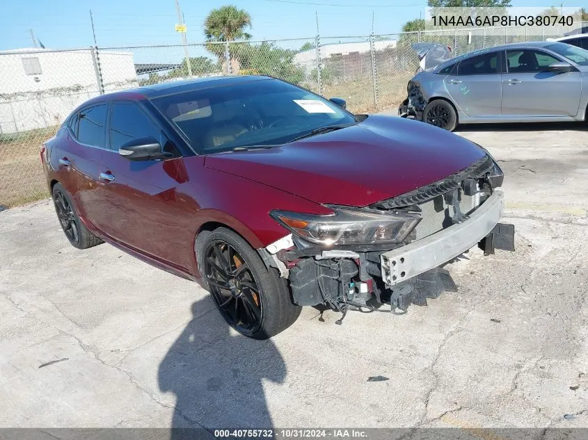 2017 Nissan Maxima 3.5 Sl VIN: 1N4AA6AP8HC380740 Lot: 40755732