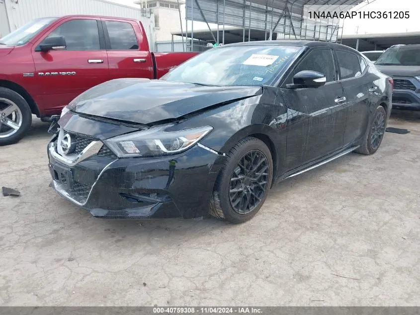 1N4AA6AP1HC361205 2017 Nissan Maxima 3.5 Platinum/3.5 S/3.5 Sl/3.5 Sr/3.5 Sv