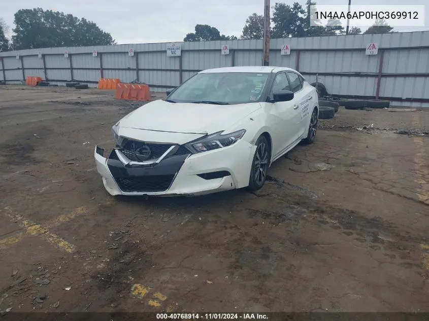 1N4AA6AP0HC369912 2017 Nissan Maxima 3.5 S