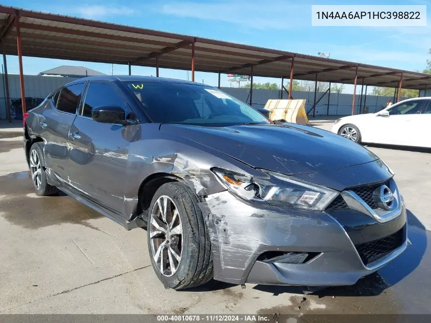 1N4AA6AP1HC398822 2017 Nissan Maxima 3.5 S