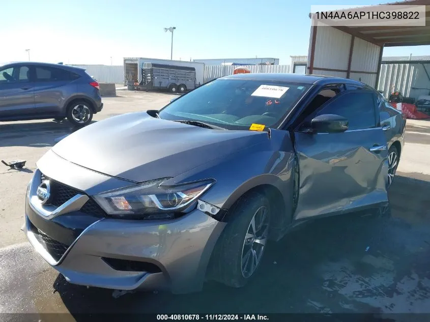 1N4AA6AP1HC398822 2017 Nissan Maxima 3.5 S