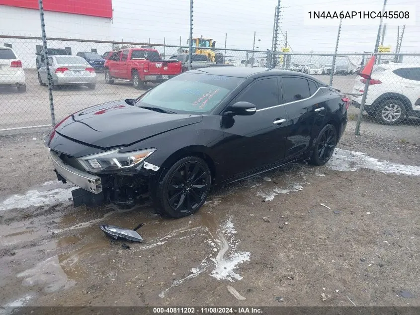 2017 Nissan Maxima 3.5 Sr VIN: 1N4AA6AP1HC445508 Lot: 40811202