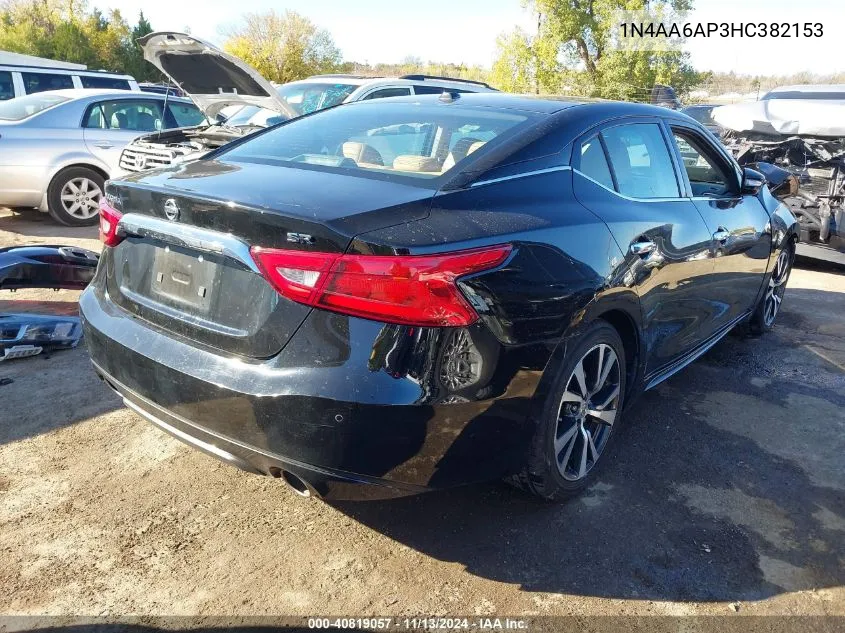 2017 Nissan Maxima 3.5 Sr VIN: 1N4AA6AP3HC382153 Lot: 40819057