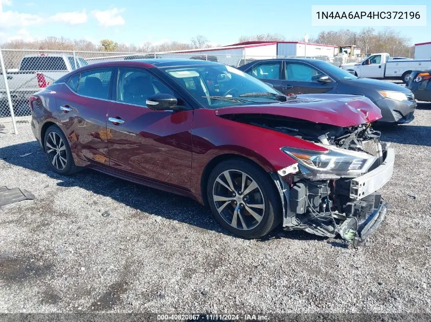 2017 Nissan Maxima 3.5 Platinum VIN: 1N4AA6AP4HC372196 Lot: 40820867