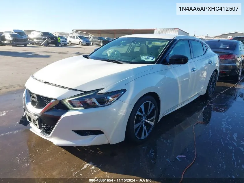 2017 Nissan Maxima 3.5 S VIN: 1N4AA6APXHC412507 Lot: 40861654