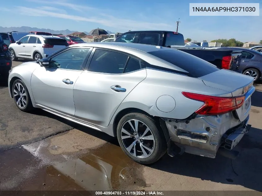 2017 Nissan Maxima 3.5 Sv VIN: 1N4AA6AP9HC371030 Lot: 40904703