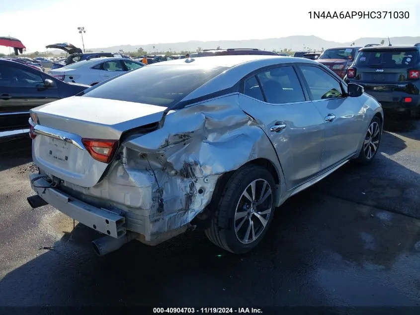 2017 Nissan Maxima 3.5 Sv VIN: 1N4AA6AP9HC371030 Lot: 40904703