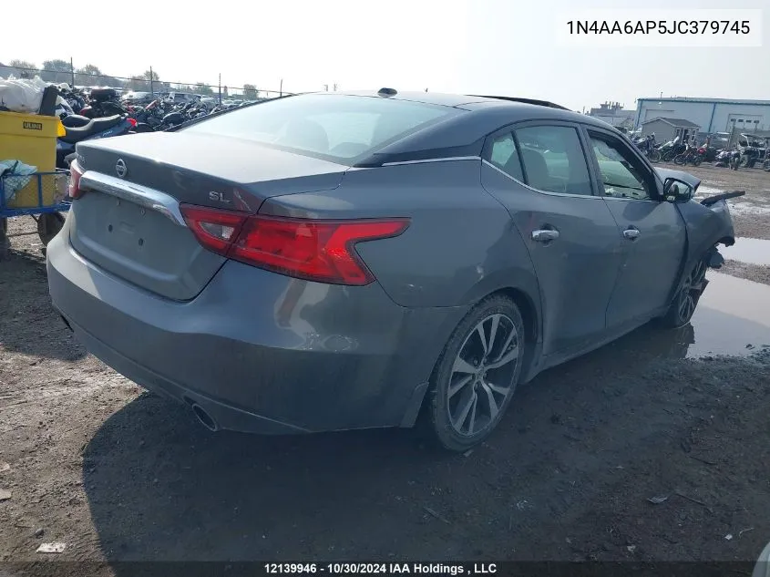 1N4AA6AP5JC379745 2018 Nissan Maxima 3.5S/Sv/Sl/Sr/Plat