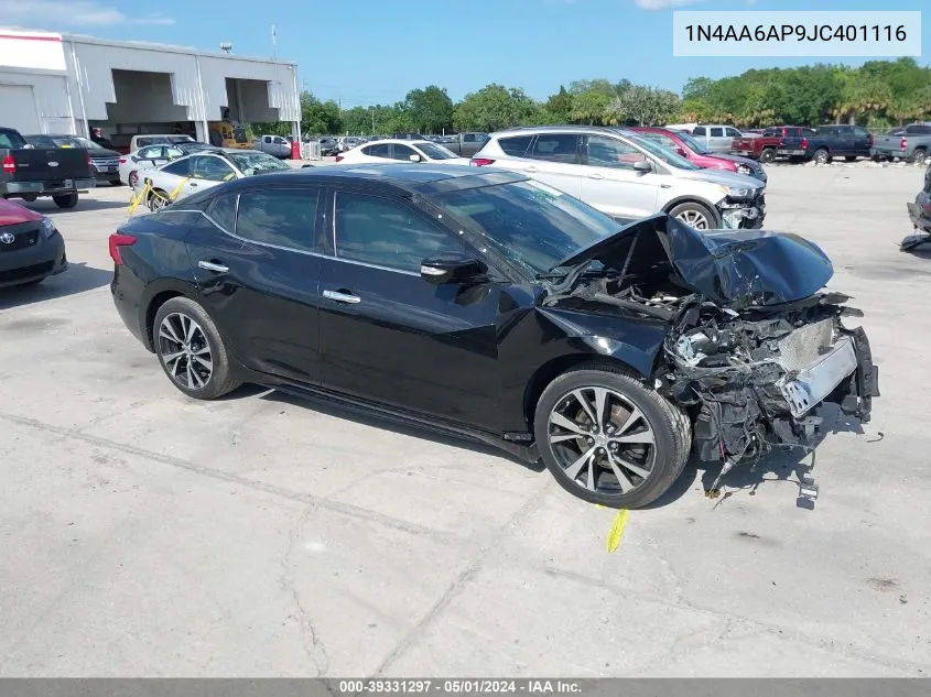 1N4AA6AP9JC401116 2018 Nissan Maxima 3.5 Platinum