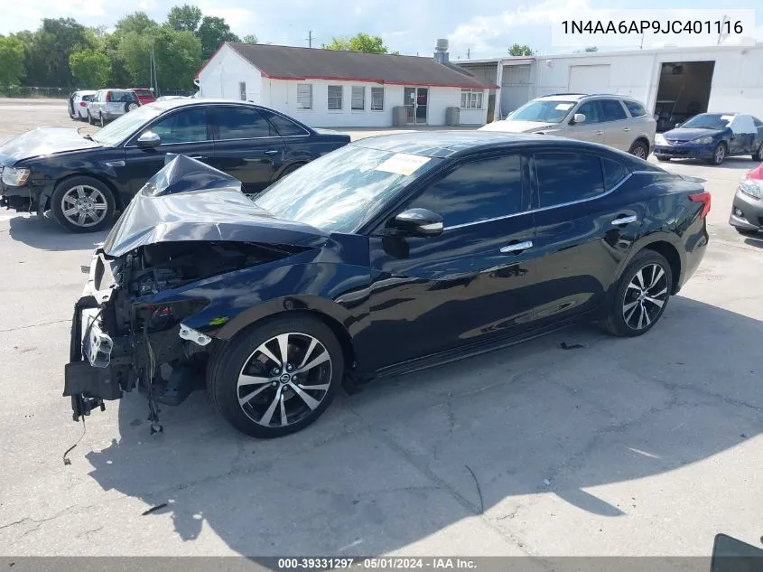 1N4AA6AP9JC401116 2018 Nissan Maxima 3.5 Platinum