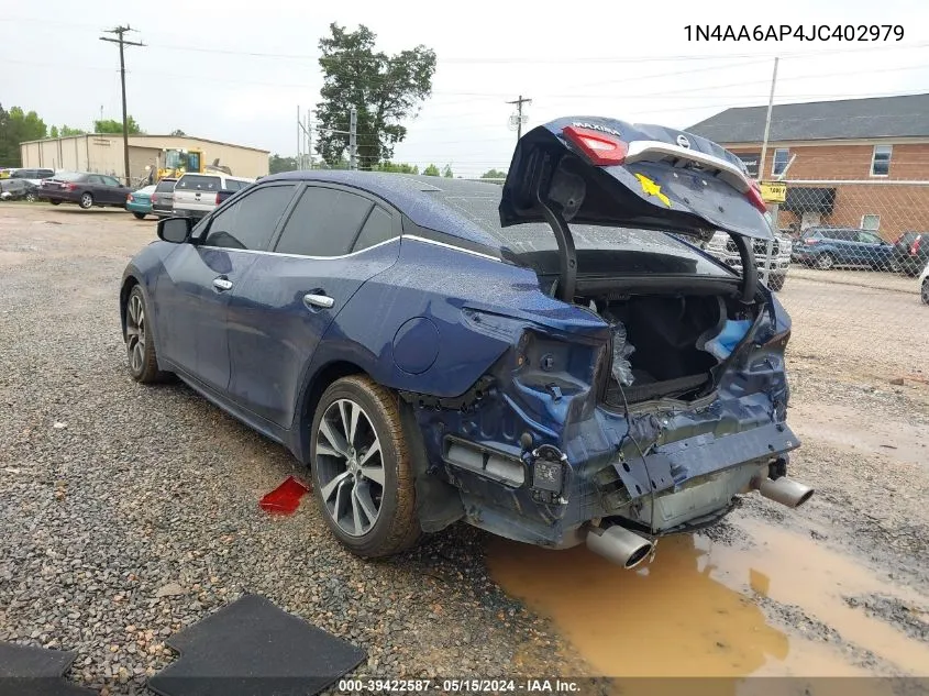 1N4AA6AP4JC402979 2018 Nissan Maxima 3.5 Sl