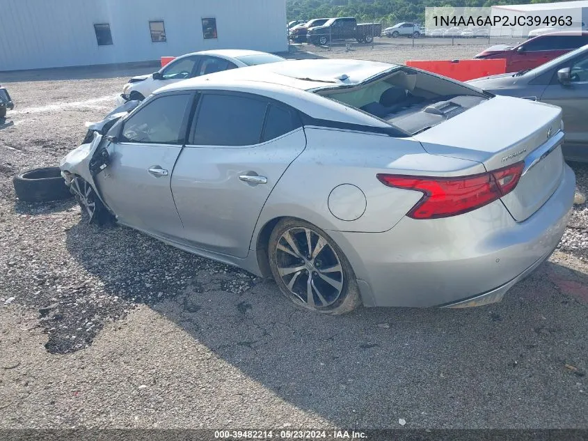 1N4AA6AP2JC394963 2018 Nissan Maxima 3.5 Sv