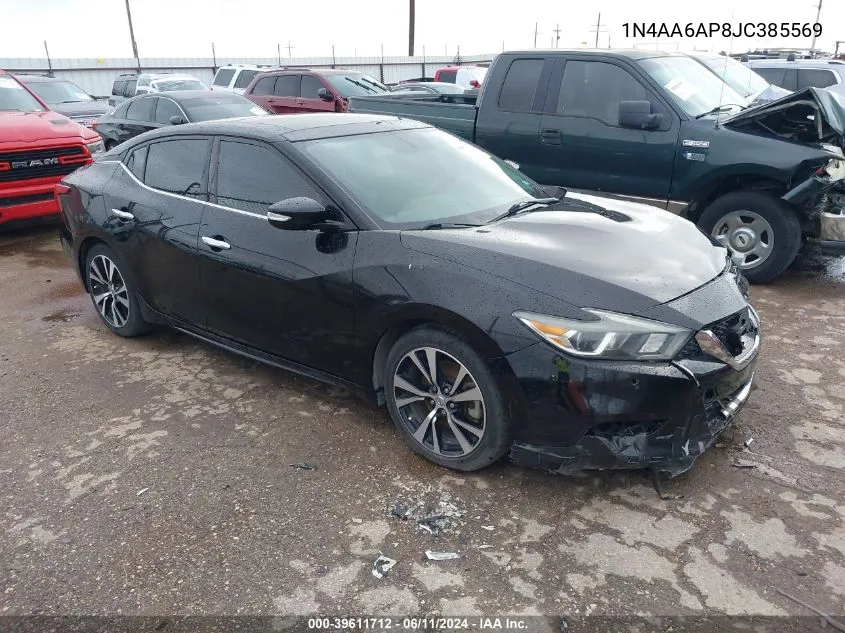 2018 Nissan Maxima 3.5 Sl VIN: 1N4AA6AP8JC385569 Lot: 39611712