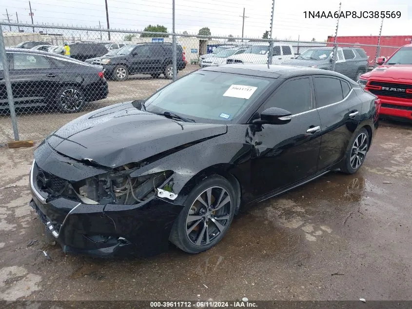 2018 Nissan Maxima 3.5 Sl VIN: 1N4AA6AP8JC385569 Lot: 39611712