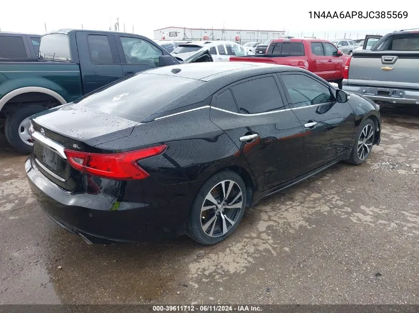 2018 Nissan Maxima 3.5 Sl VIN: 1N4AA6AP8JC385569 Lot: 39611712