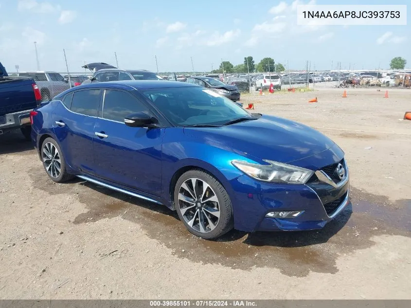 2018 Nissan Maxima 3.5 Sr VIN: 1N4AA6AP8JC393753 Lot: 39855101