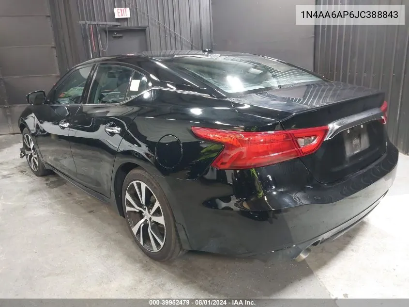 2018 Nissan Maxima 3.5 S VIN: 1N4AA6AP6JC388843 Lot: 39952479