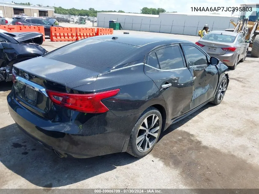 2018 Nissan Maxima 3.5 S VIN: 1N4AA6AP7JC395803 Lot: 39986709