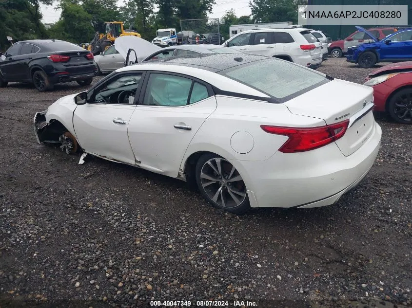 2018 Nissan Maxima 3.5 Sl VIN: 1N4AA6AP2JC408280 Lot: 40047349