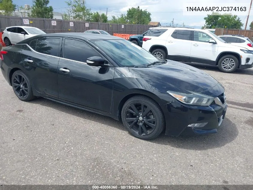 1N4AA6AP2JC374163 2018 Nissan Maxima 3.5S/Sv/Sl/Sr/Plat