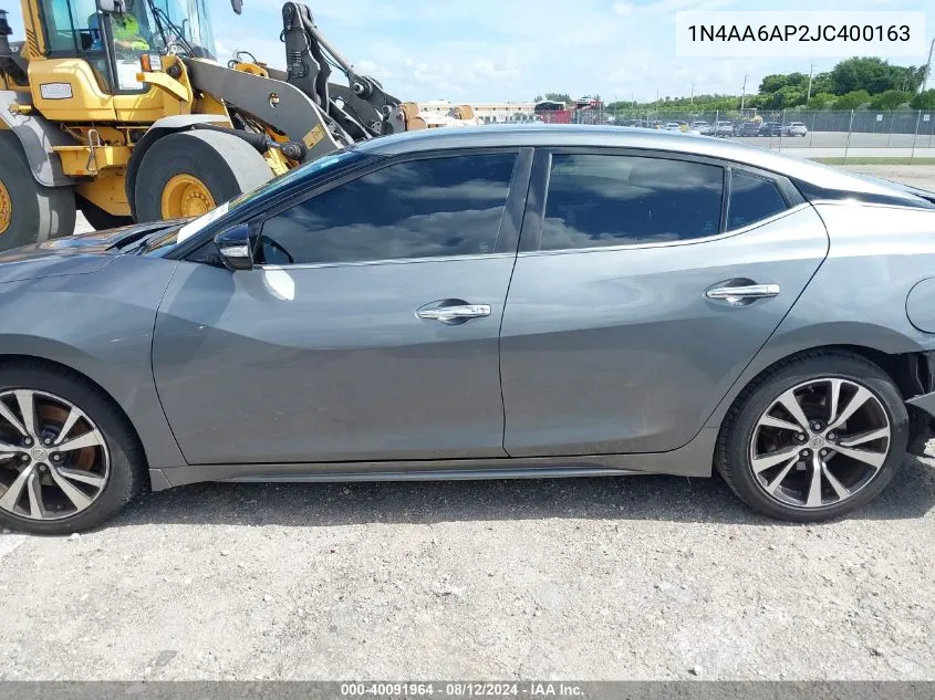 1N4AA6AP2JC400163 2018 Nissan Maxima 3.5 Sv