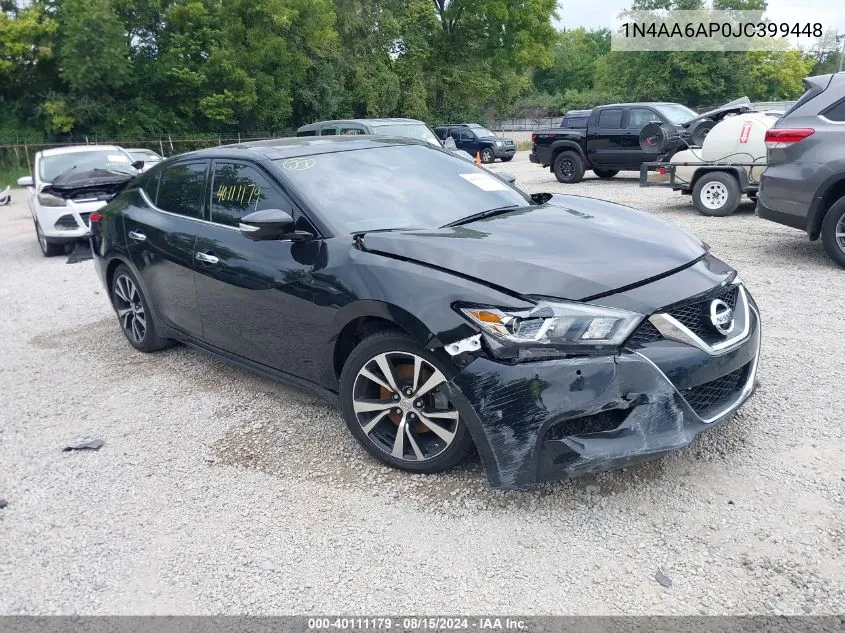 2018 Nissan Maxima 3.5 Platinum VIN: 1N4AA6AP0JC399448 Lot: 40111179