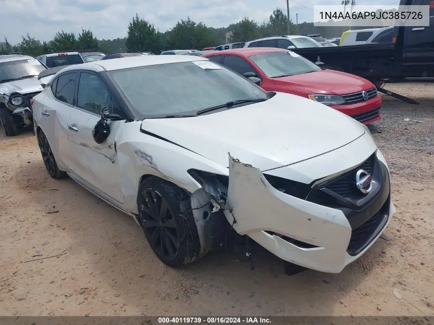 1N4AA6AP9JC385726 2018 Nissan Maxima 3.5S/Sv/Sl/Sr/Plat