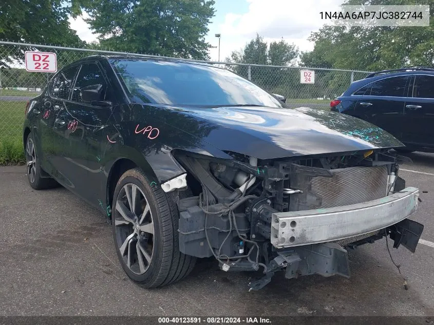 2018 Nissan Maxima 3.5 Sv VIN: 1N4AA6AP7JC382744 Lot: 40123591