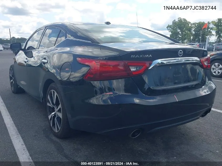 2018 Nissan Maxima 3.5 Sv VIN: 1N4AA6AP7JC382744 Lot: 40123591