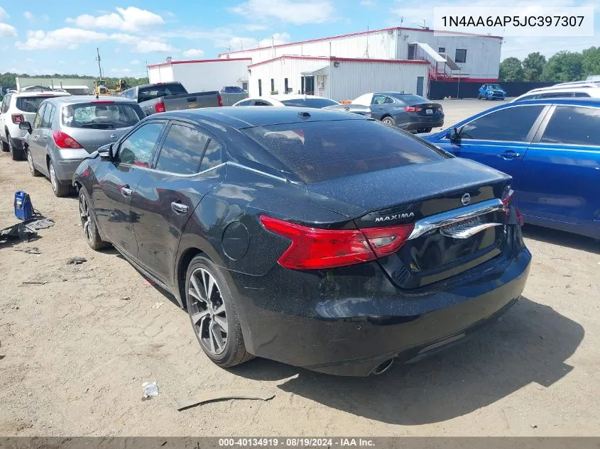 2018 Nissan Maxima 3.5 Sl VIN: 1N4AA6AP5JC397307 Lot: 40134919