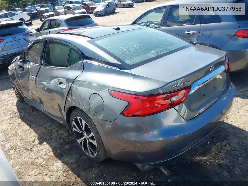 1N4AA6AP1JC377958 2018 Nissan Maxima 3.5 Sl