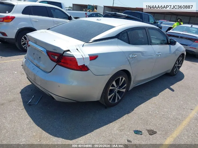 1N4AA6AP7JC360887 2018 Nissan Maxima 3.5S/Sv/Sl/Sr/Plat