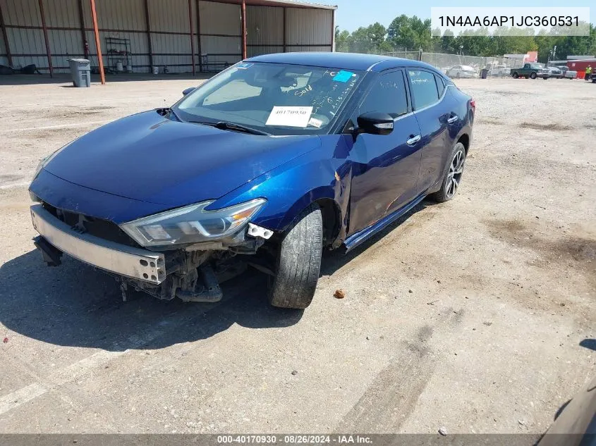 1N4AA6AP1JC360531 2018 Nissan Maxima 3.5 Sv