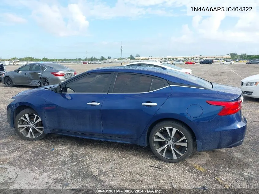 1N4AA6AP5JC404322 2018 Nissan Maxima 3.5 S