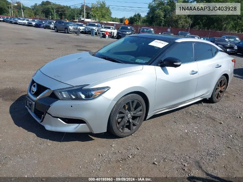 1N4AA6AP3JC403928 2018 Nissan Maxima 3.5 Platinum