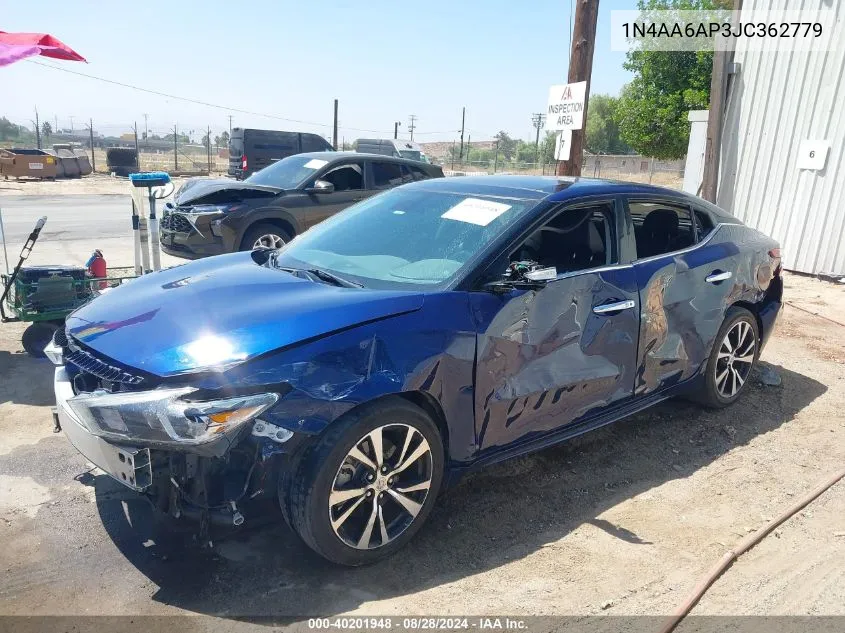 1N4AA6AP3JC362779 2018 Nissan Maxima 3.5 Platinum