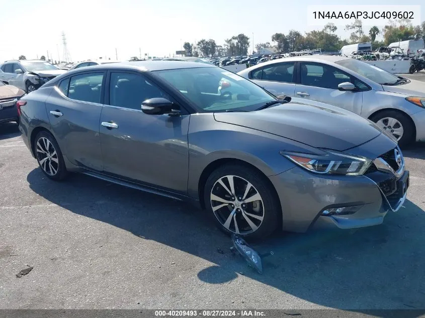 1N4AA6AP3JC409602 2018 Nissan Maxima 3.5 Sv