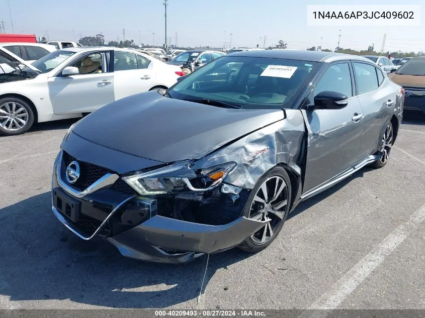 1N4AA6AP3JC409602 2018 Nissan Maxima 3.5 Sv