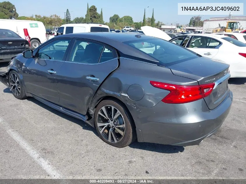 1N4AA6AP3JC409602 2018 Nissan Maxima 3.5 Sv