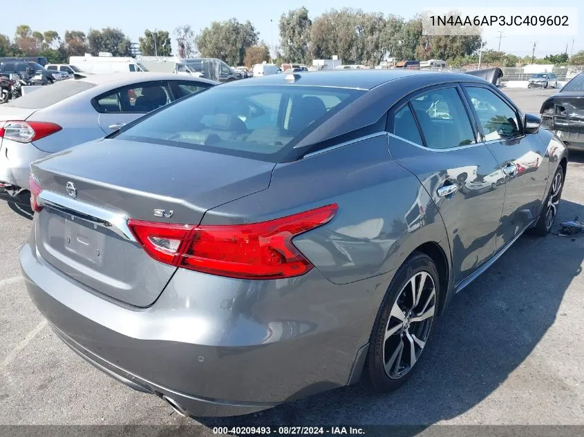 1N4AA6AP3JC409602 2018 Nissan Maxima 3.5 Sv