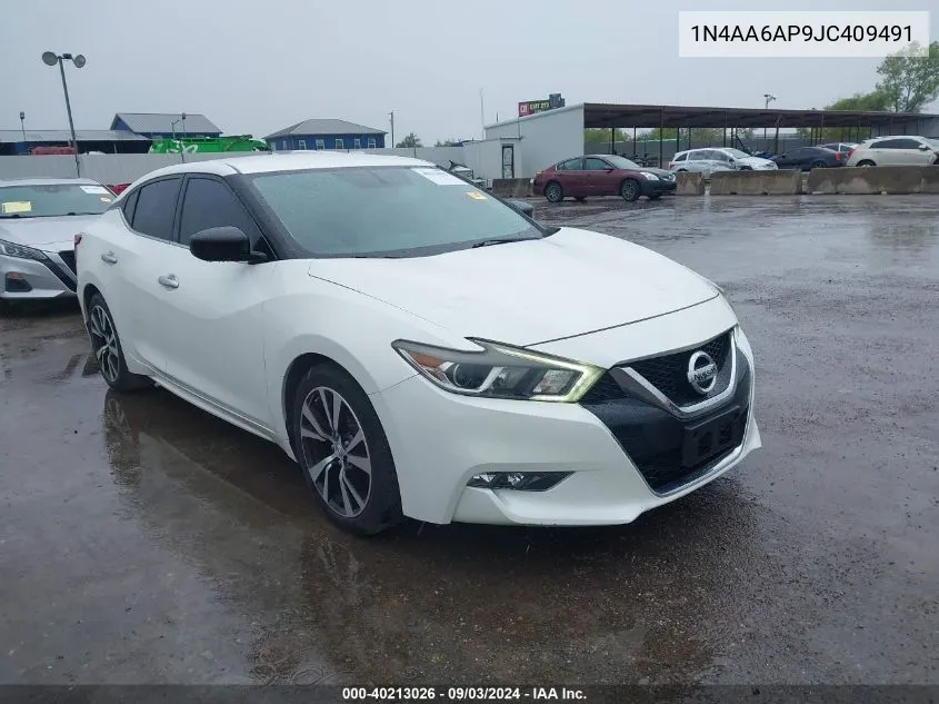 2018 Nissan Maxima 3.5 S VIN: 1N4AA6AP9JC409491 Lot: 40213026