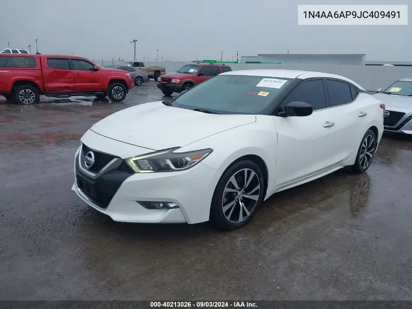 2018 Nissan Maxima 3.5 S VIN: 1N4AA6AP9JC409491 Lot: 40213026