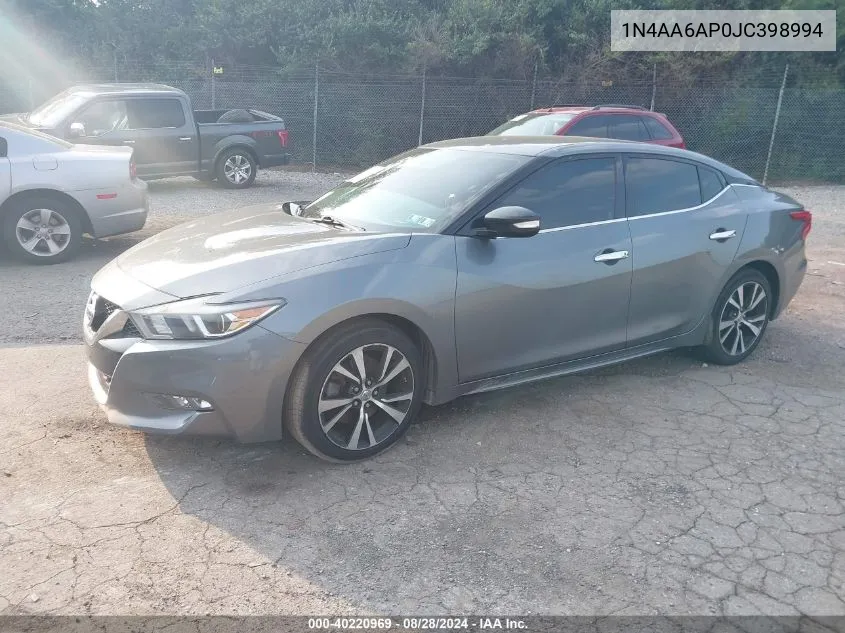 1N4AA6AP0JC398994 2018 Nissan Maxima 3.5 Sv