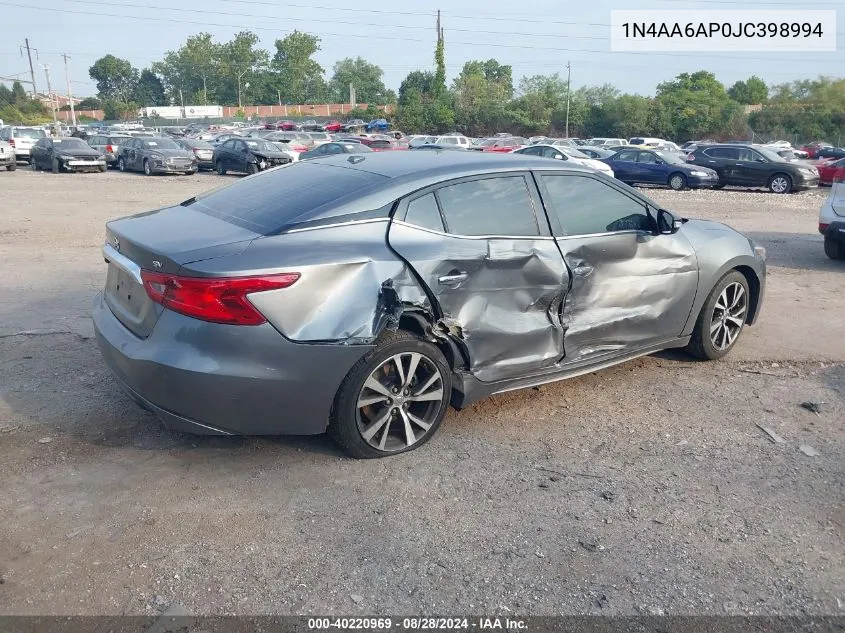 1N4AA6AP0JC398994 2018 Nissan Maxima 3.5 Sv