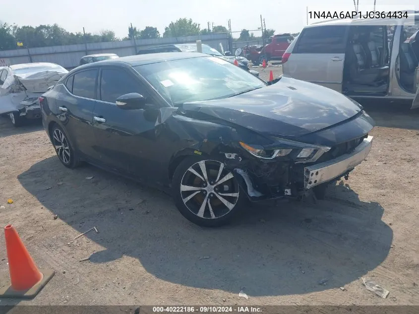 1N4AA6AP1JC364434 2018 Nissan Maxima 3.5 Sv