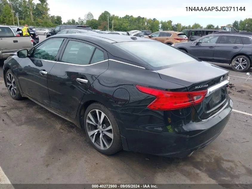 1N4AA6AP5JC371144 2018 Nissan Maxima 3.5S/Sv/Sl/Sr/Plat