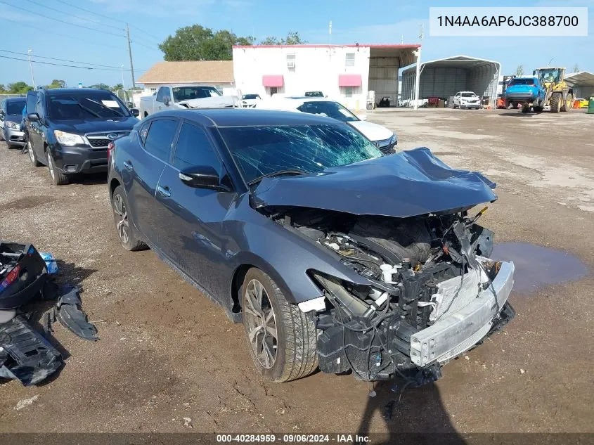 2018 Nissan Maxima 3.5 Sv VIN: 1N4AA6AP6JC388700 Lot: 40284959