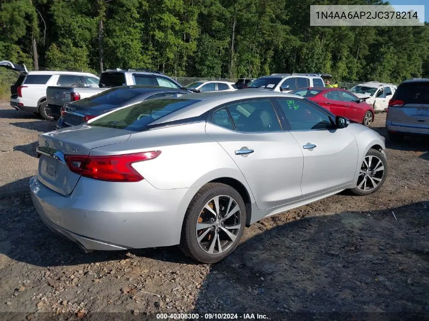 1N4AA6AP2JC378214 2018 Nissan Maxima 3.5 Platinum/3.5 S/3.5 Sl/3.5 Sr/3.5 Sv