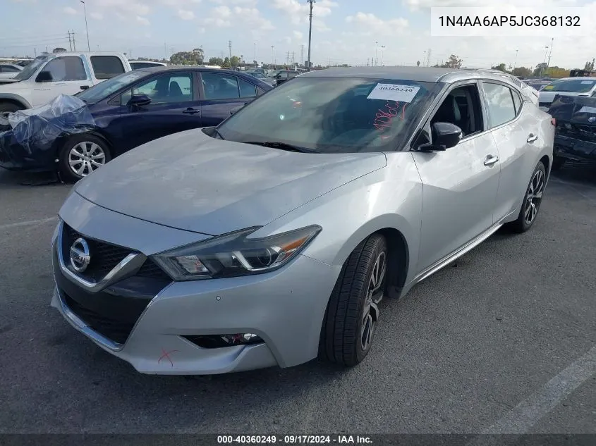 2018 Nissan Maxima 3.5 Sv VIN: 1N4AA6AP5JC368132 Lot: 40360249