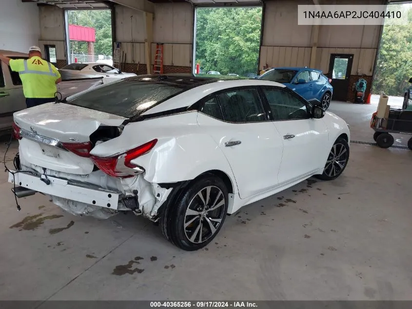 2018 Nissan Maxima 3.5S/Sv/Sl/Sr/Plat VIN: 1N4AA6AP2JC404410 Lot: 40365256